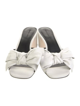 Rebecca Minkoff Leather Bow Accents Slides