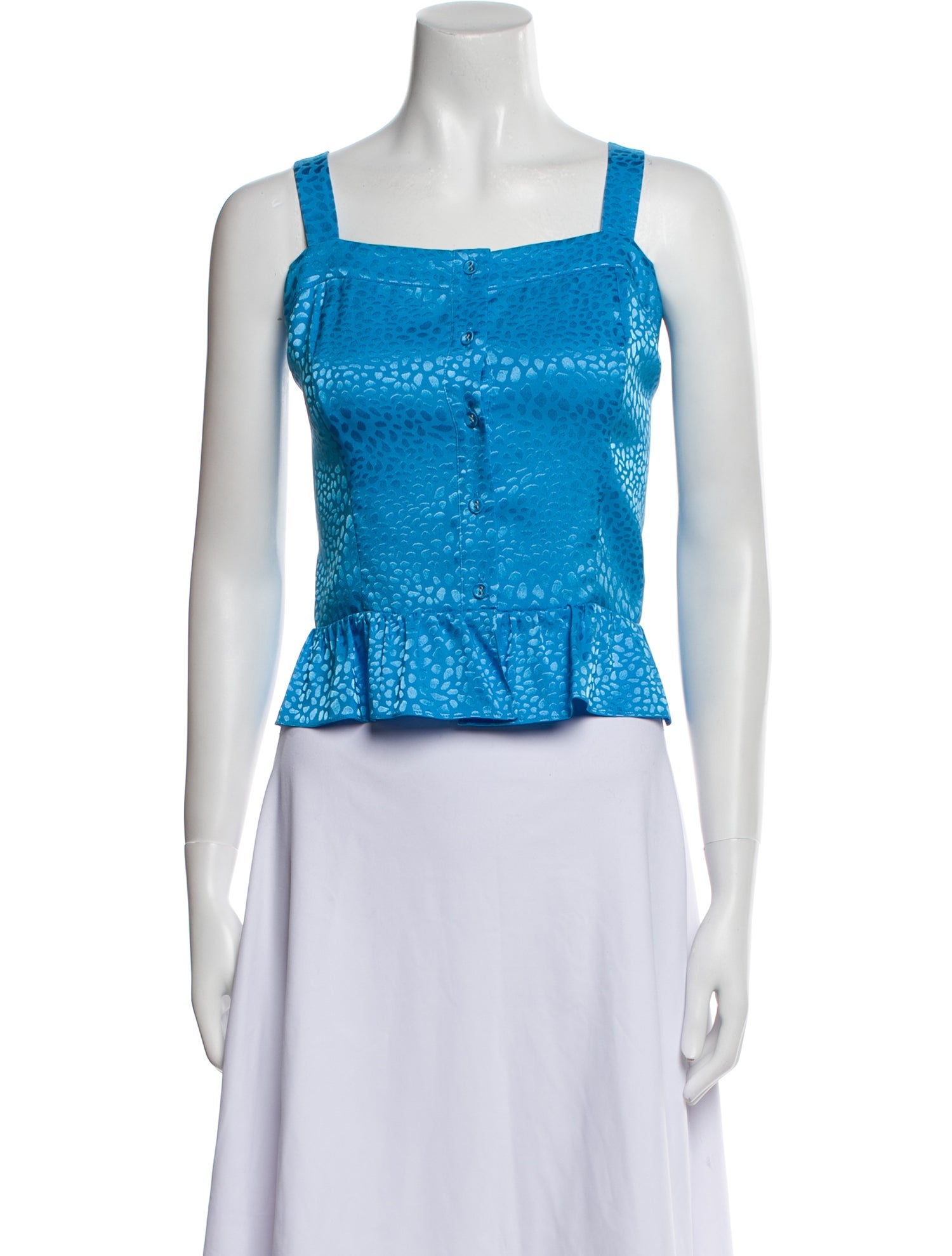 Rebecca Minkoff Square Neckline Sleeveless Crop Top