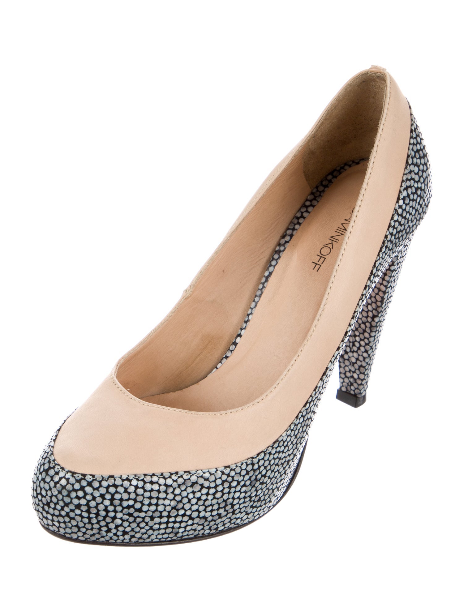 Rebecca Minkoff Leather Colorblock Pattern Pumps