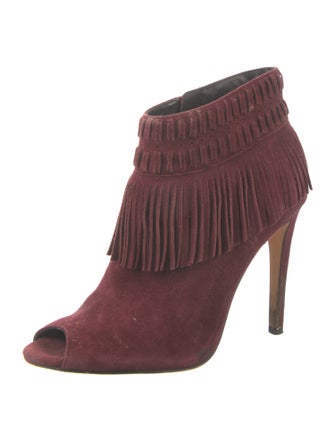 Rebecca Minkoff Suede Fringe Trim Accent Boots