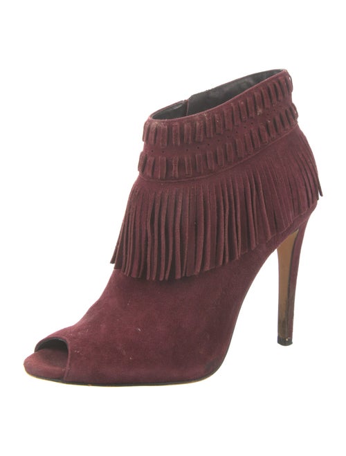 Rebecca Minkoff Suede Fringe Trim Accent Boots