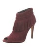 Rebecca Minkoff Suede Fringe Trim Accent Boots