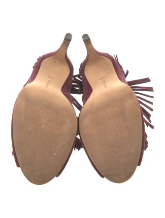 Rebecca Minkoff Suede Fringe Trim Accent Boots