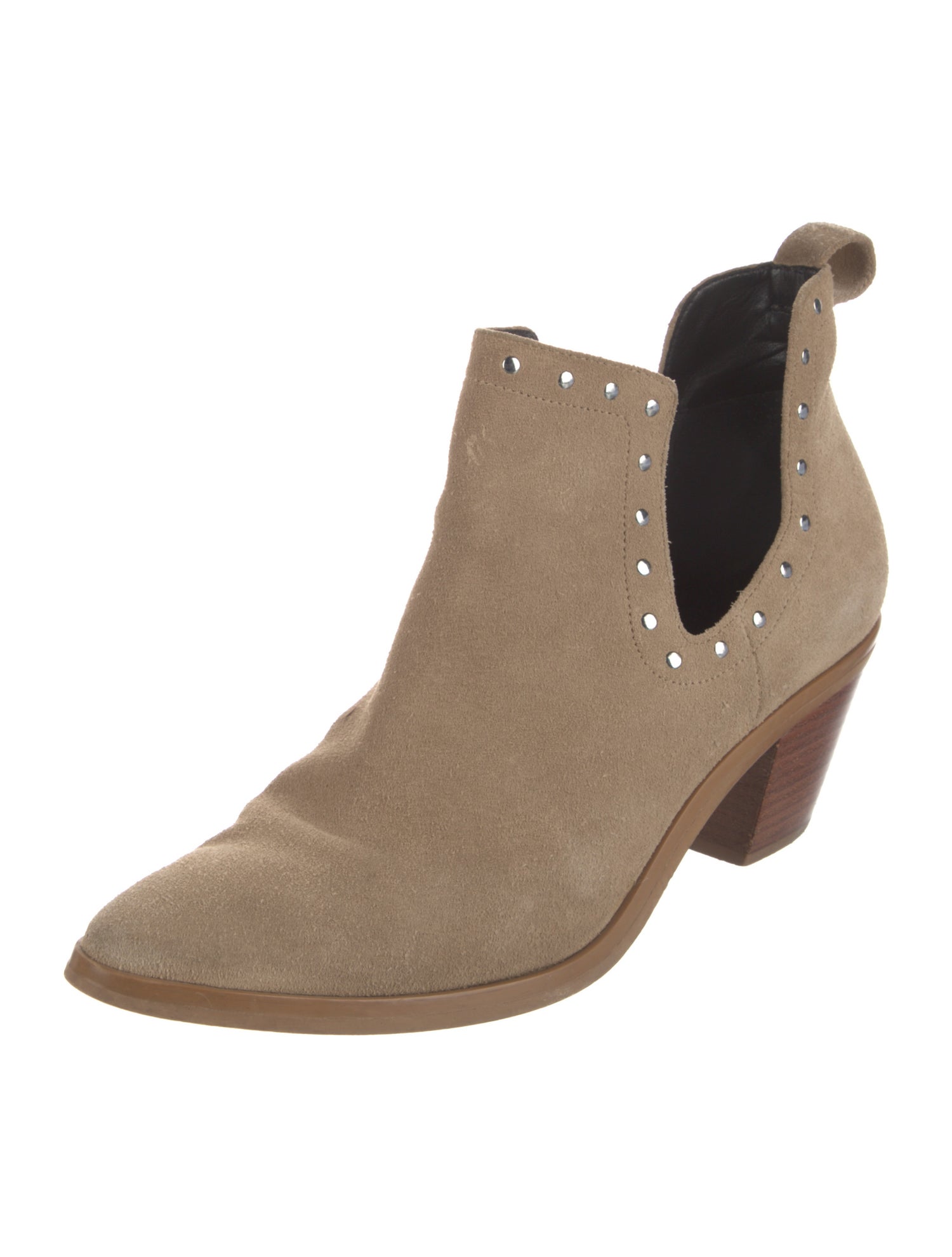 Rebecca Minkoff Suede Studded Accents Boots