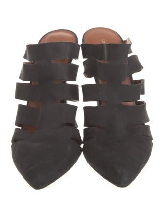 Rebecca Minkoff Suede Lasercut Accents Mules