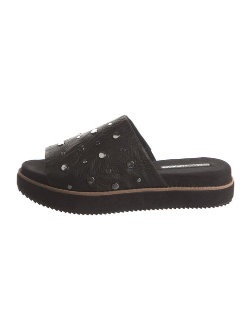 Rebecca Minkoff Leather Studded Accents Slides