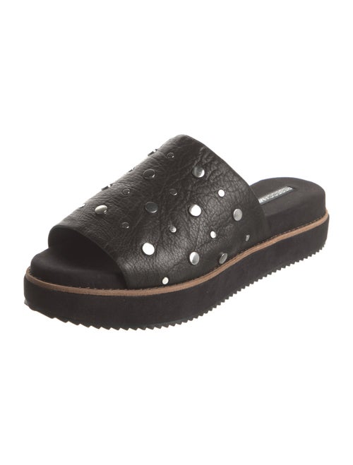Rebecca Minkoff Leather Studded Accents Slides