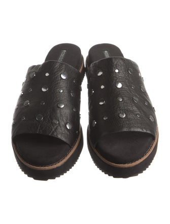 Rebecca Minkoff Leather Studded Accents Slides