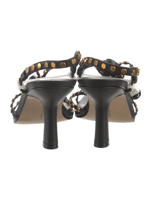 Rebecca Minkoff Leather Studded Accents Slingback Sandals