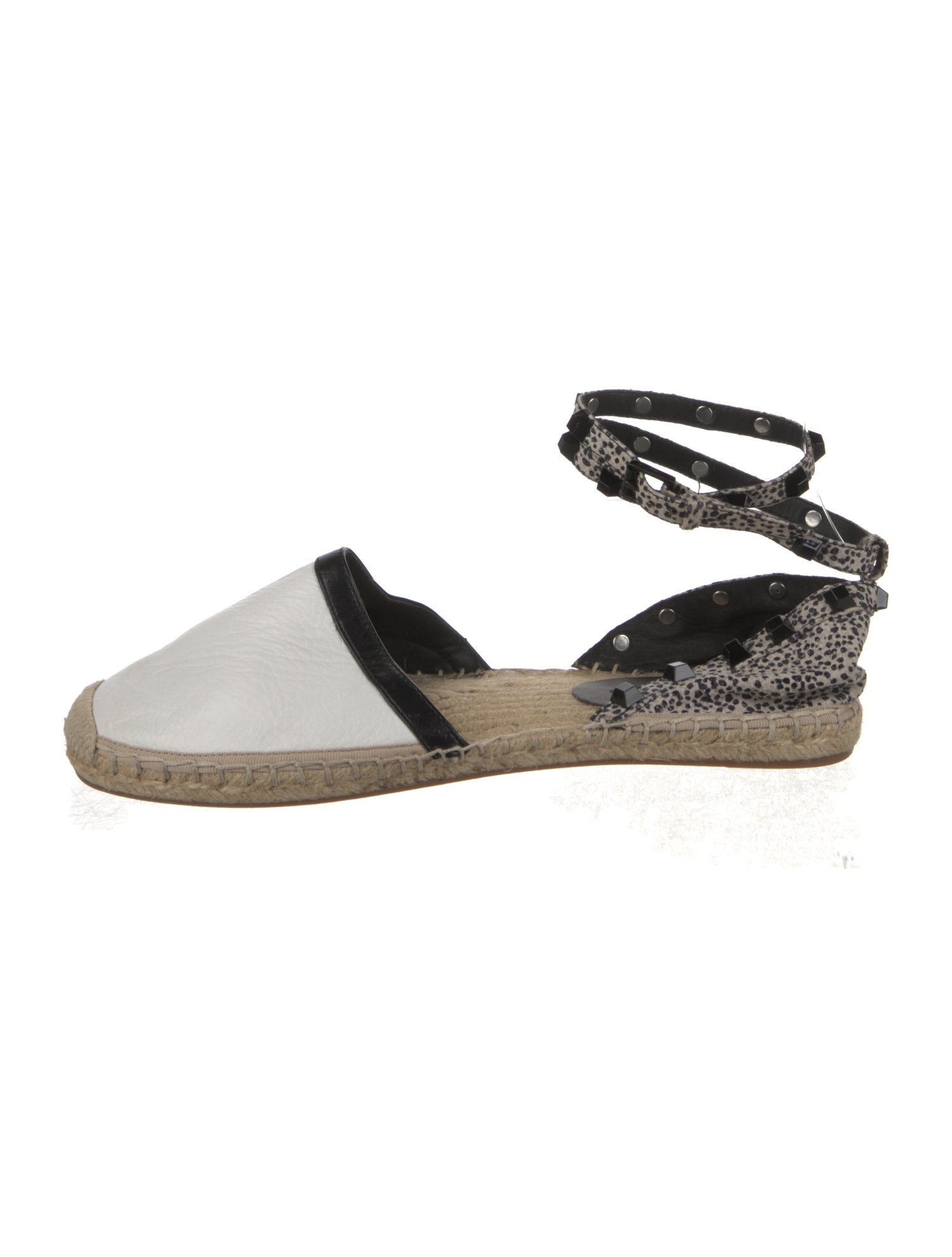 Rebecca Minkoff Leather Colorblock Pattern Espadrilles