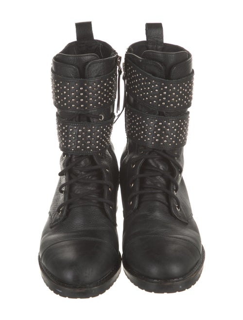 Rebecca Minkoff Leather Studded Accents Combat Boots