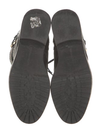 Rebecca Minkoff Leather Studded Accents Combat Boots