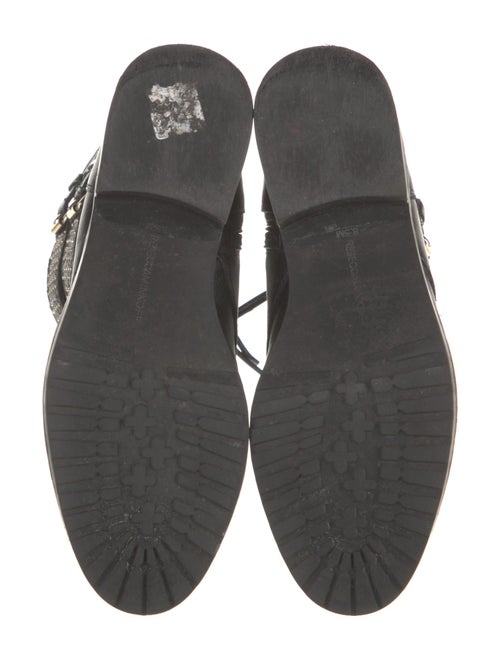 Rebecca Minkoff Leather Studded Accents Combat Boots
