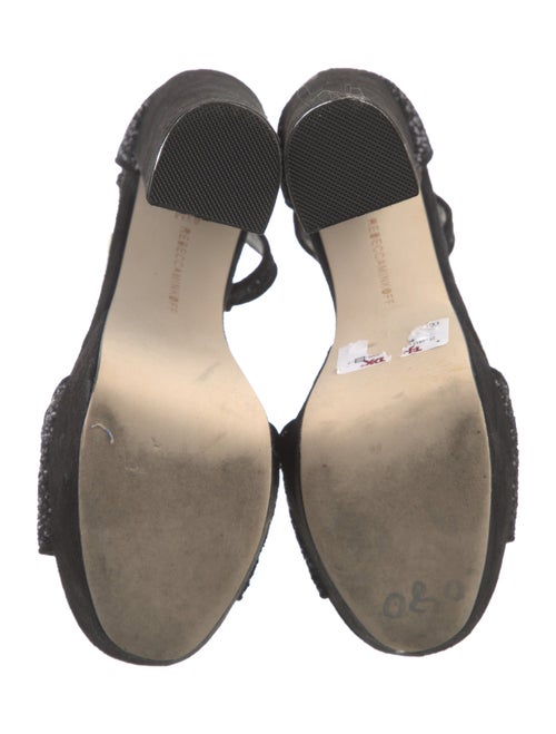 Rebecca Minkoff Glitter T-Strap Sandals