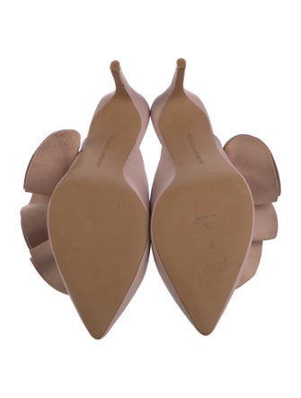 Rebecca Minkoff Leather Ruffle Embellishment Mules