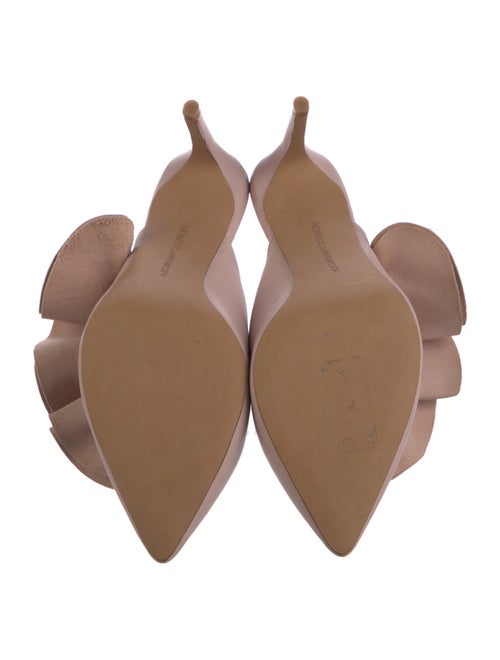 Rebecca Minkoff Leather Ruffle Embellishment Mules