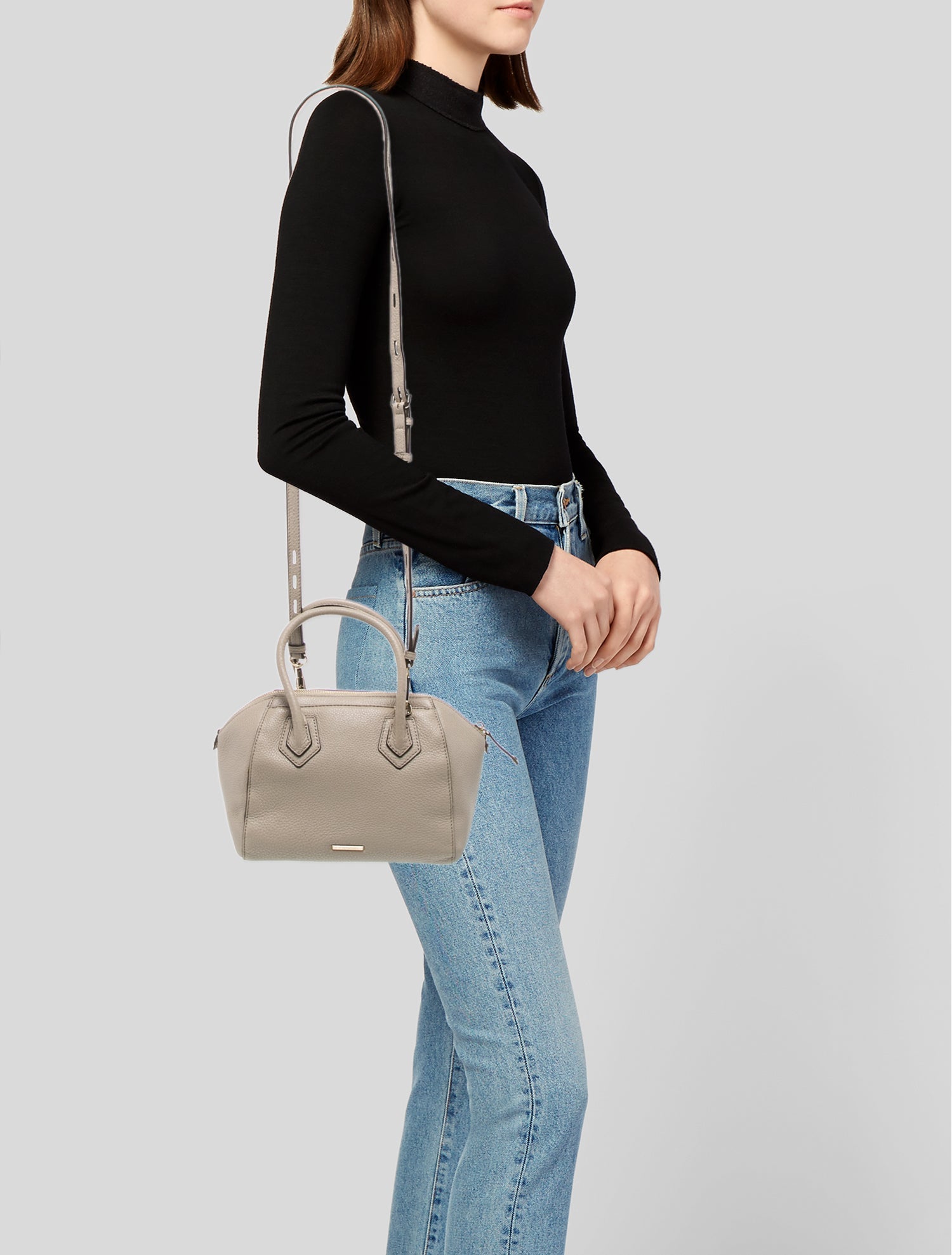 Rebecca Minkoff Embossed Leather Top Handle Bag