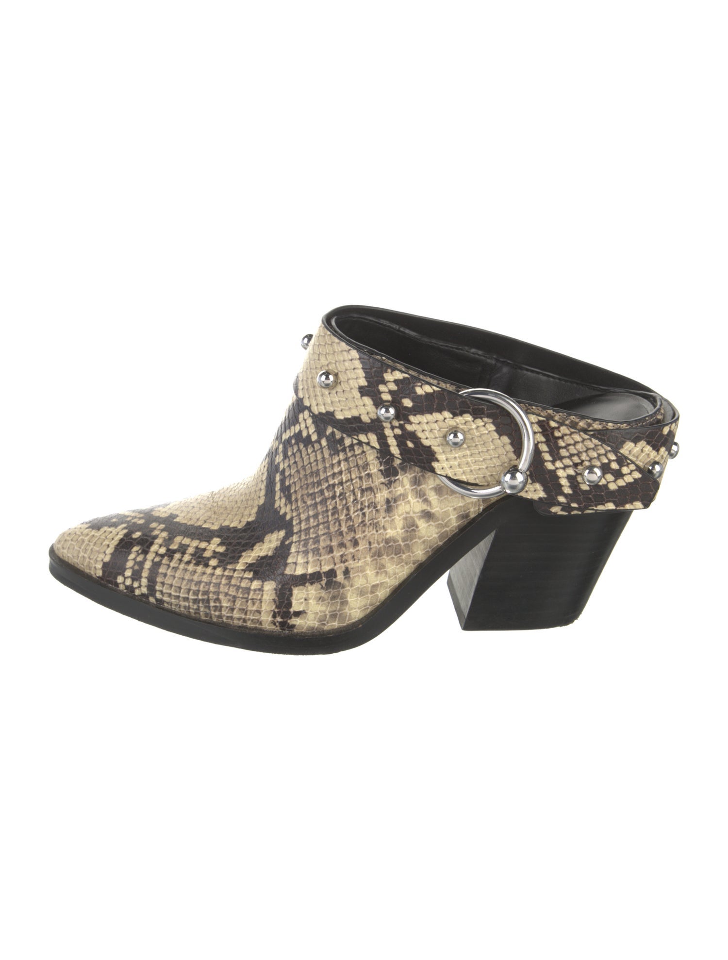Rebecca Minkoff Leather Animal Print Mules