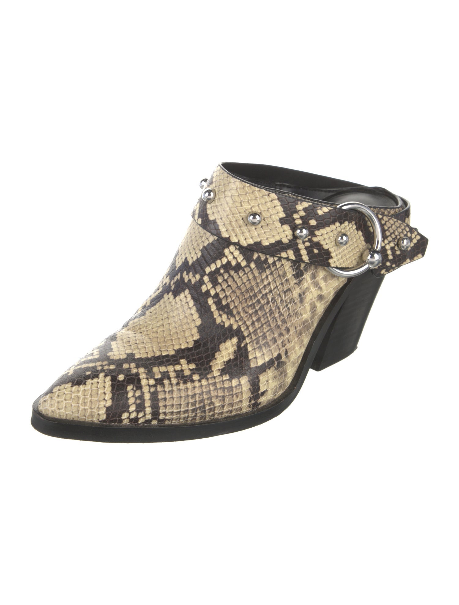 Rebecca Minkoff Leather Animal Print Mules