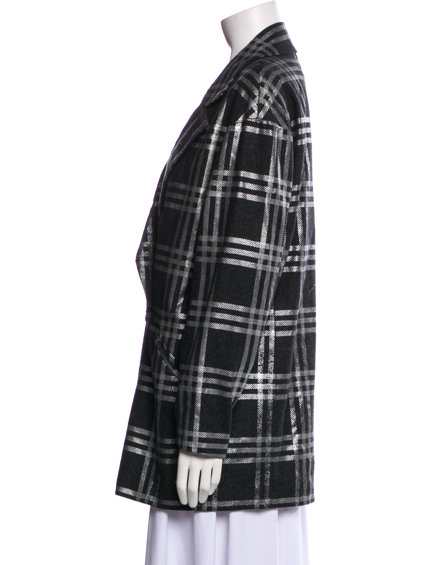 Rebecca Minkoff Plaid Print Peacoat