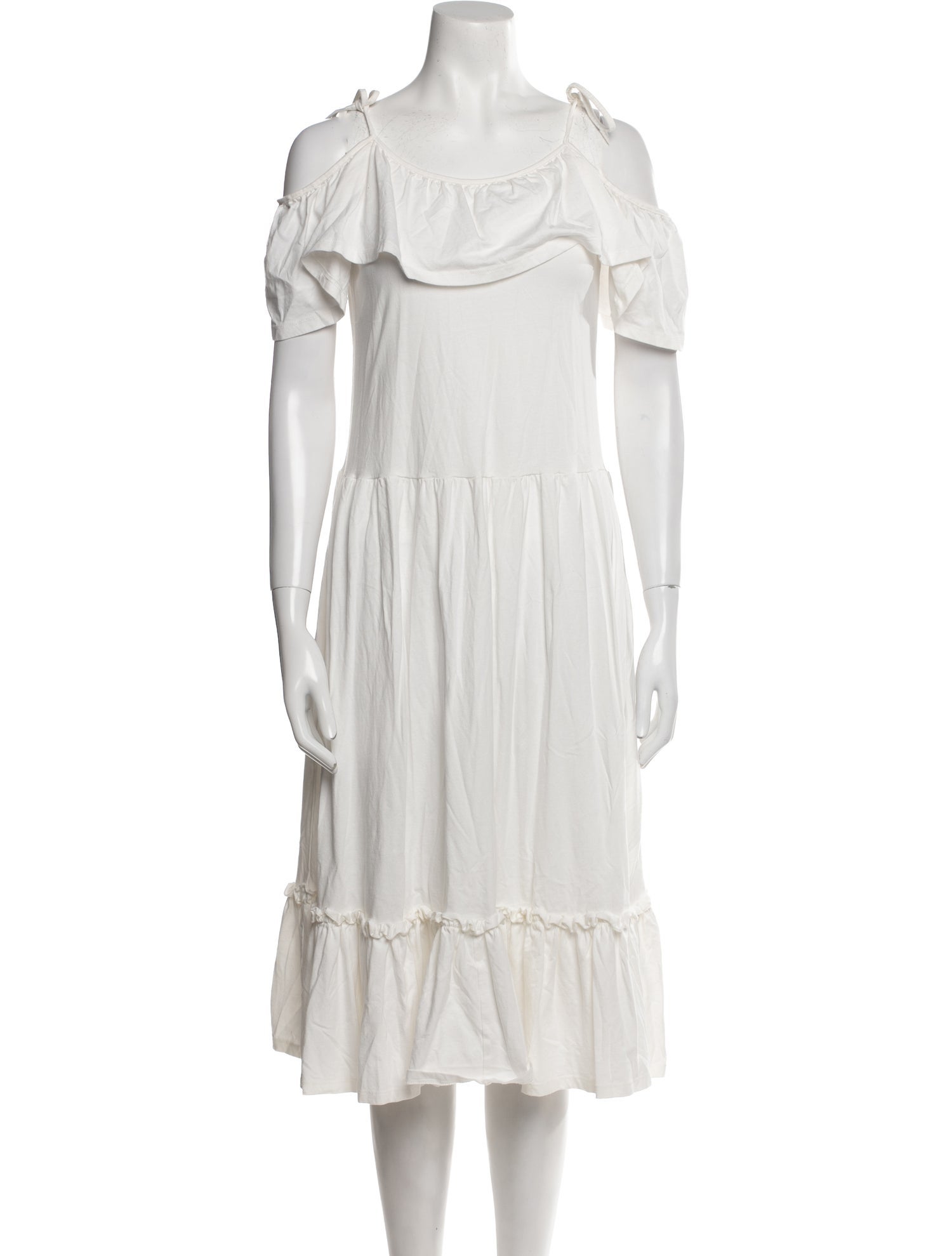 Rebecca Minkoff Scoop Neck Midi Length Dress