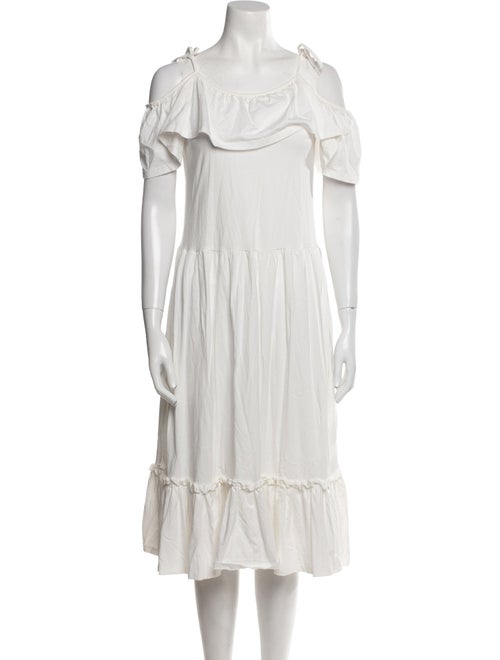 Rebecca Minkoff Scoop Neck Midi Length Dress