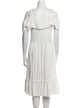 Rebecca Minkoff Scoop Neck Midi Length Dress