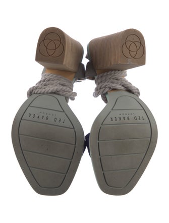 Rebecca Minkoff Suede Printed T-Strap Sandals