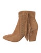 Rebecca Minkoff Suede Fringe Trim Accent Western Boots