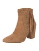 Rebecca Minkoff Suede Fringe Trim Accent Western Boots