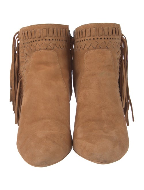 Rebecca Minkoff Suede Fringe Trim Accent Western Boots