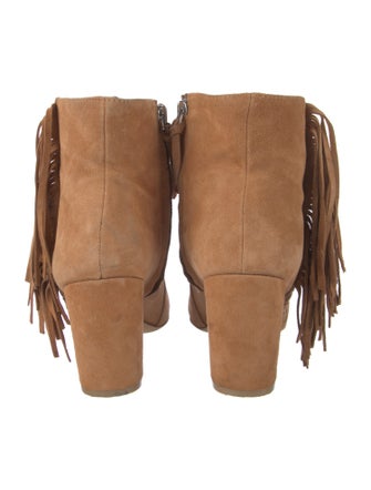 Rebecca Minkoff Suede Fringe Trim Accent Western Boots