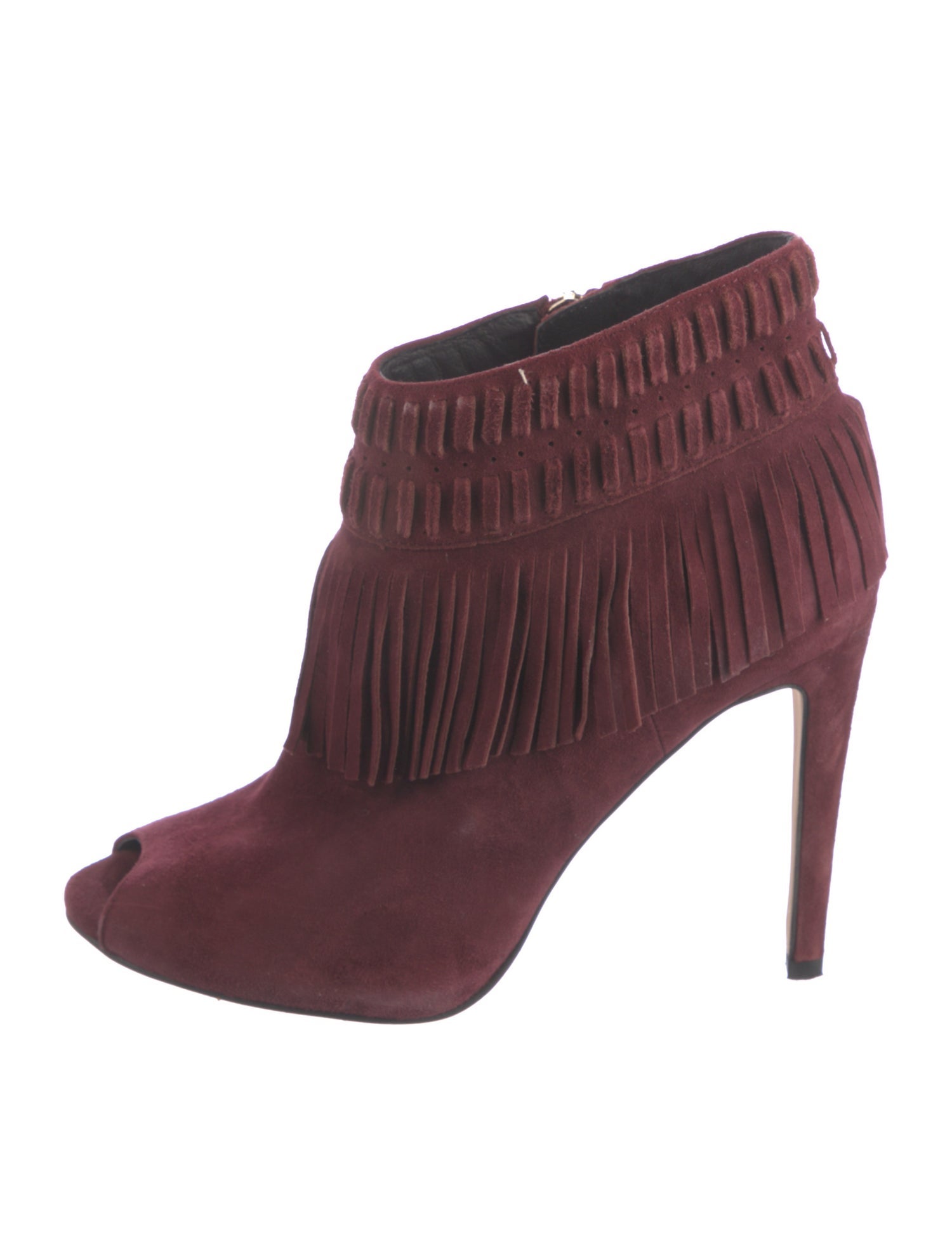 Rebecca Minkoff Suede Fringe Trim Accent Boots