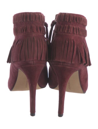 Rebecca Minkoff Suede Fringe Trim Accent Boots