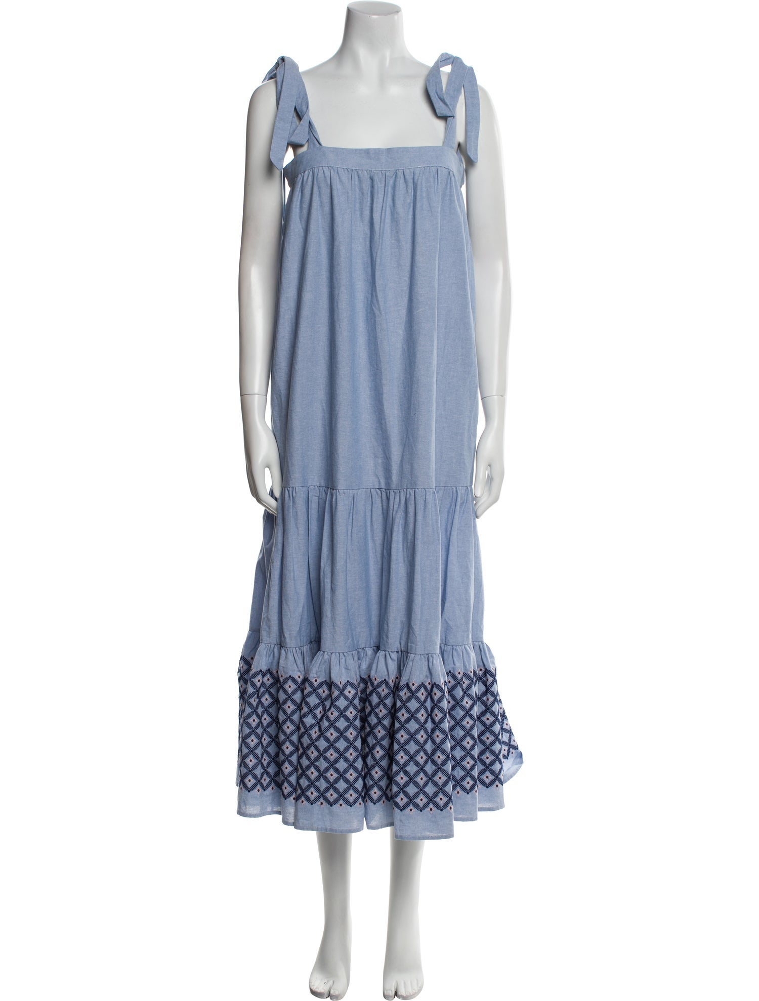 Rebecca Minkoff Plaid Print Midi Length Dress