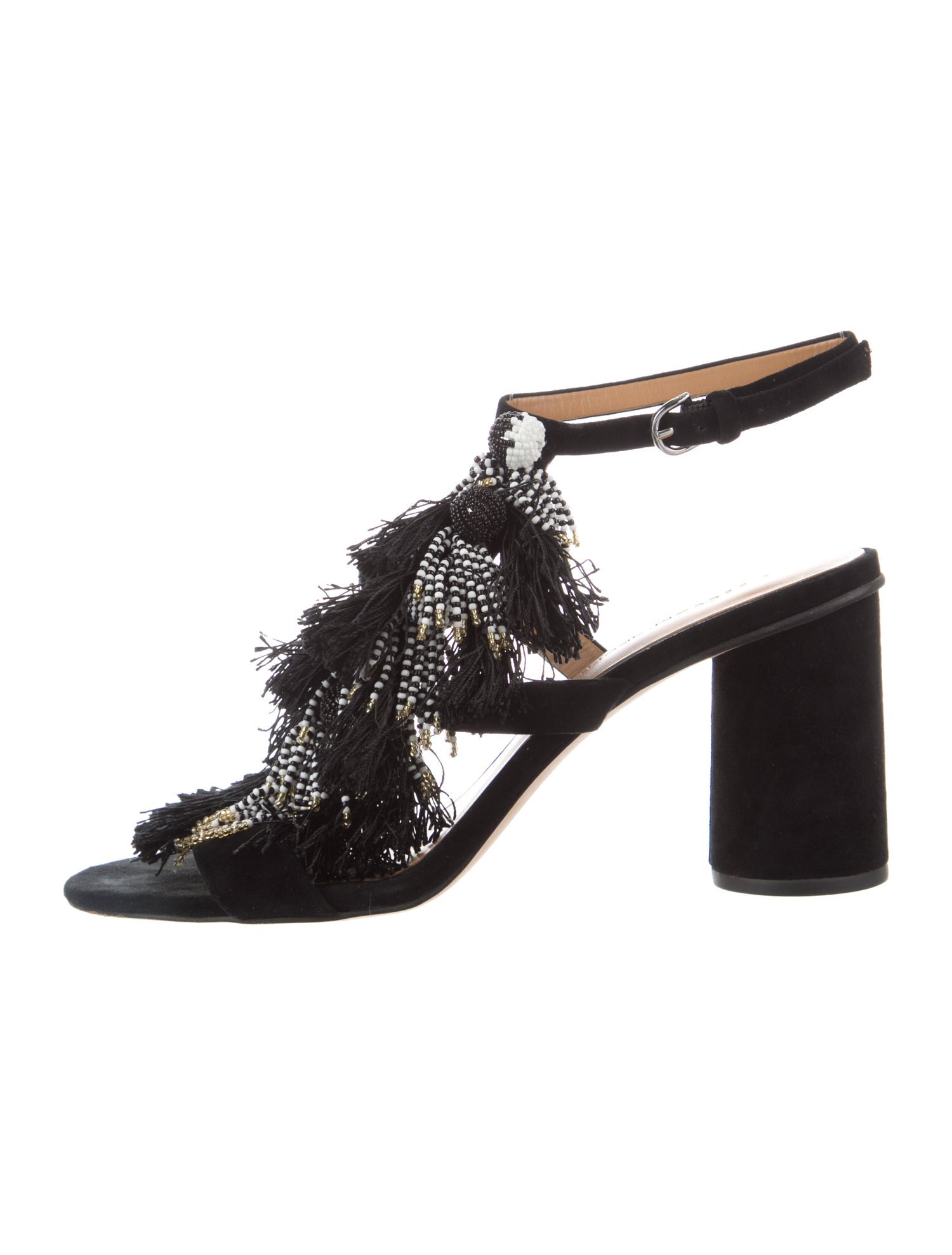 Rebecca Minkoff Suede Beaded Accents Sandals