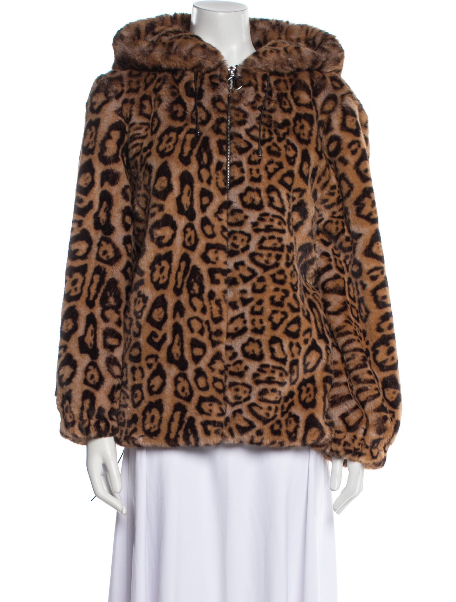 Rebecca Minkoff Animal Print Faux Fur Jacket