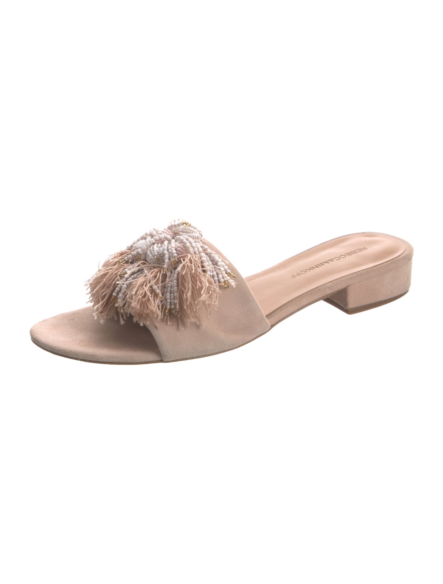 Rebecca Minkoff Suede Tassel Accents Slides