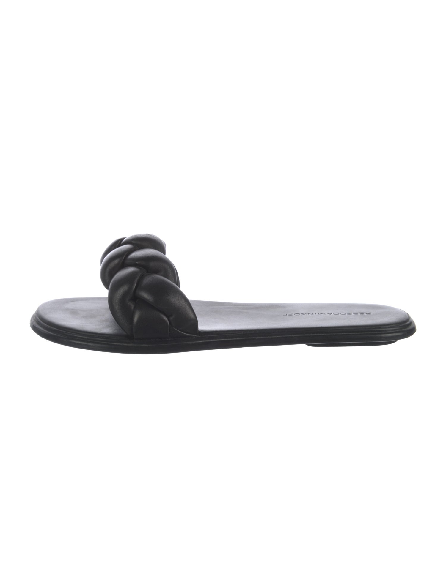 Rebecca Minkoff Leather Braided Accents Slides