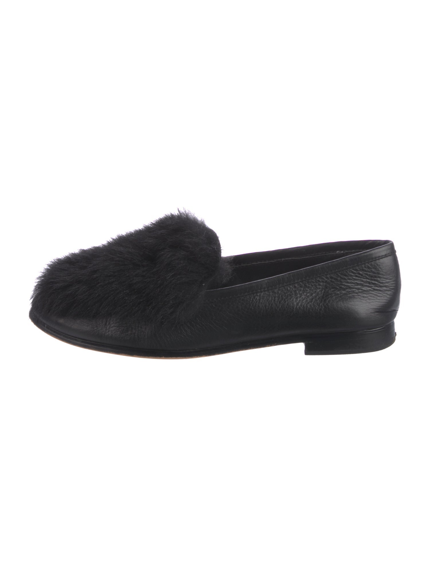 Rebecca Minkoff Leather Fur Trim Loafers