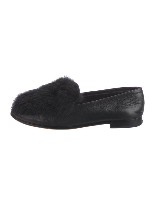 Rebecca Minkoff Leather Fur Trim Loafers