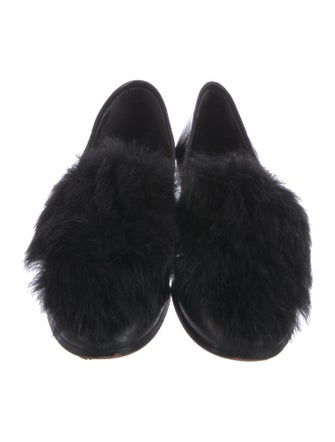 Rebecca Minkoff Leather Fur Trim Loafers