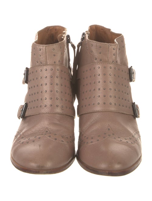 Rebecca Minkoff Leather Studded Accents Moto Boots