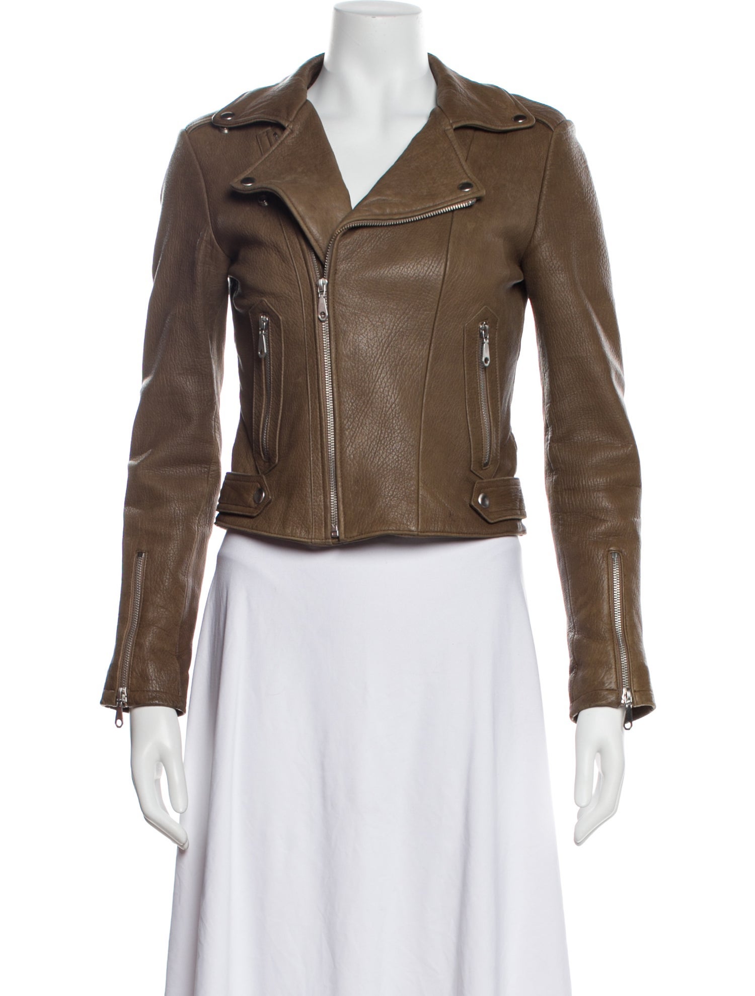 Rebecca Minkoff Lamb Leather Biker Jacket