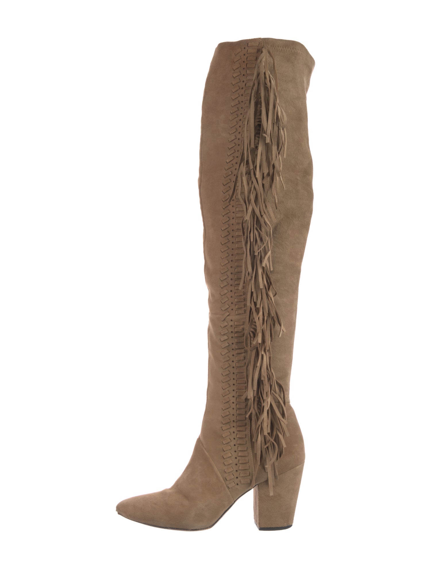 Rebecca Minkoff Suede Fringe Trim Accent Boots