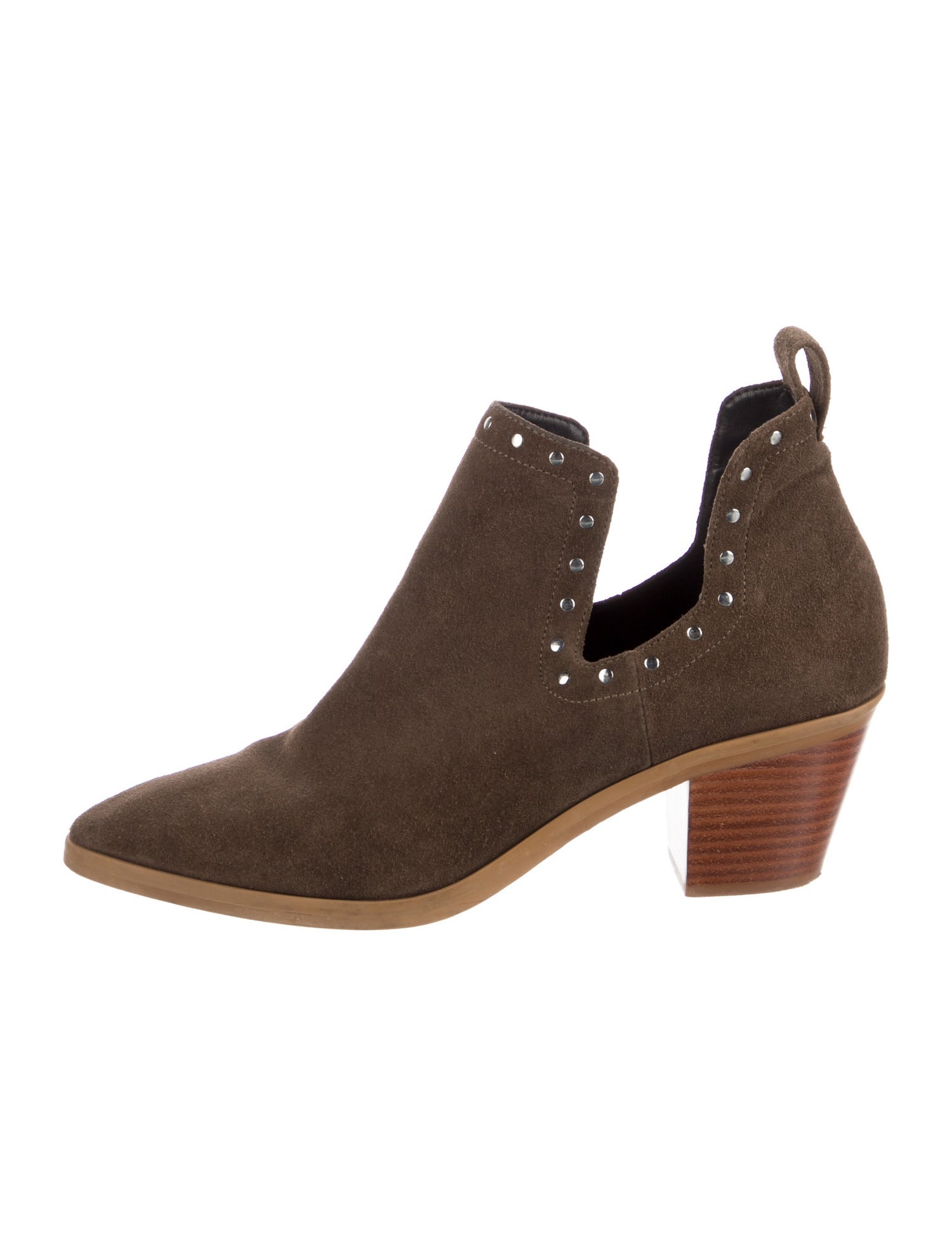 Rebecca Minkoff Suede Studded Accents Chelsea Boots
