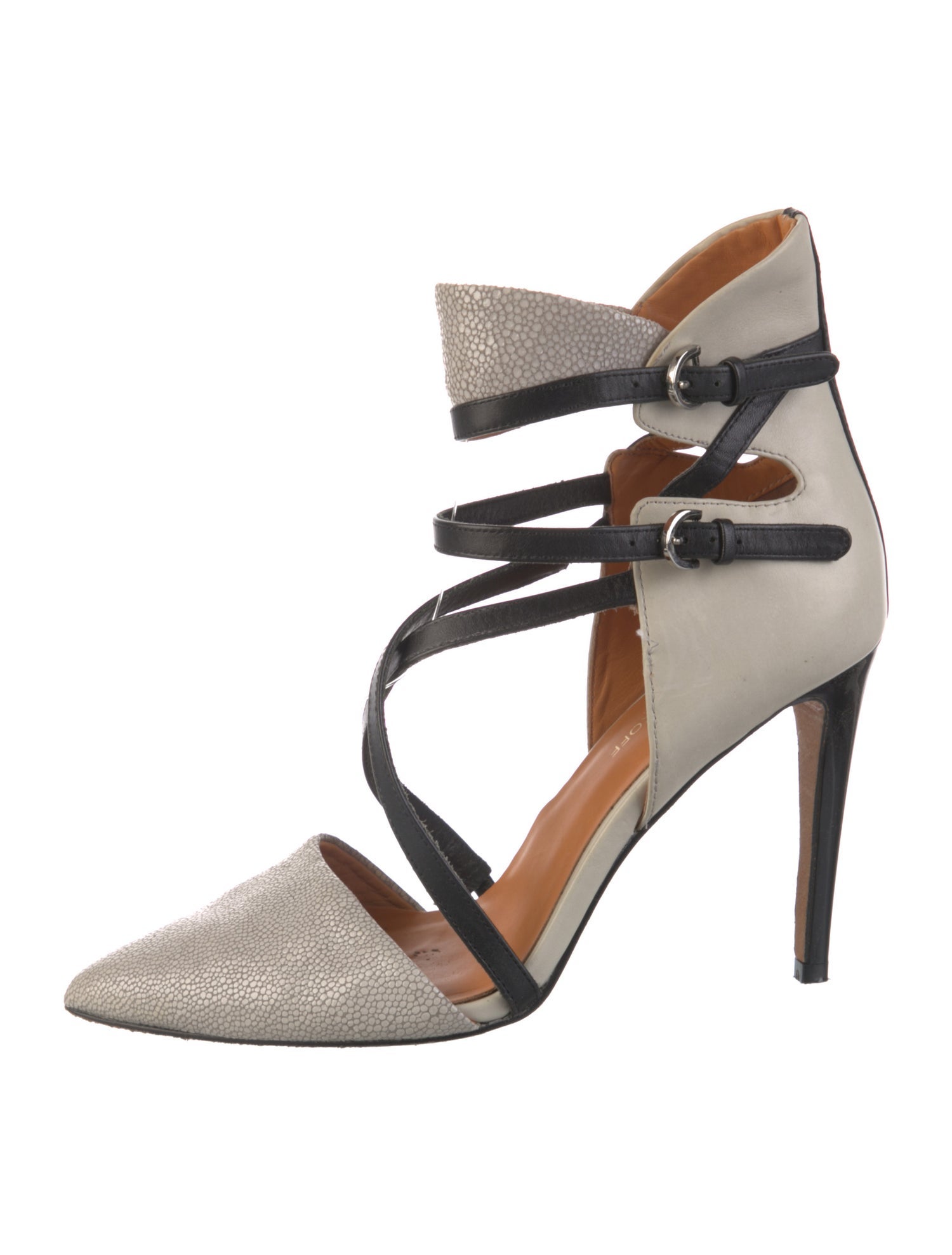 Rebecca Minkoff Leather Colorblock Pattern D'Orsay Pumps
