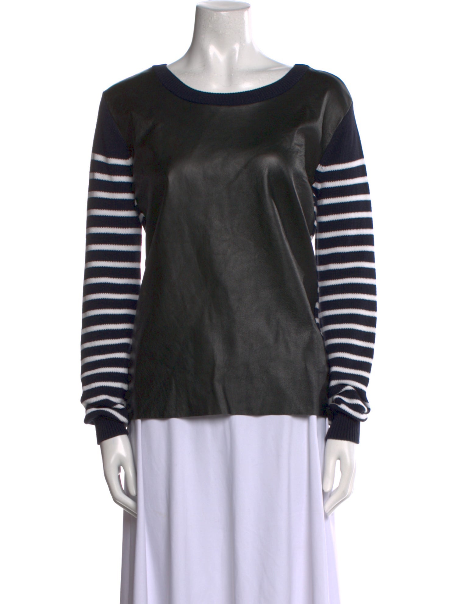 Rebecca Minkoff Striped Scoop Neck Sweater