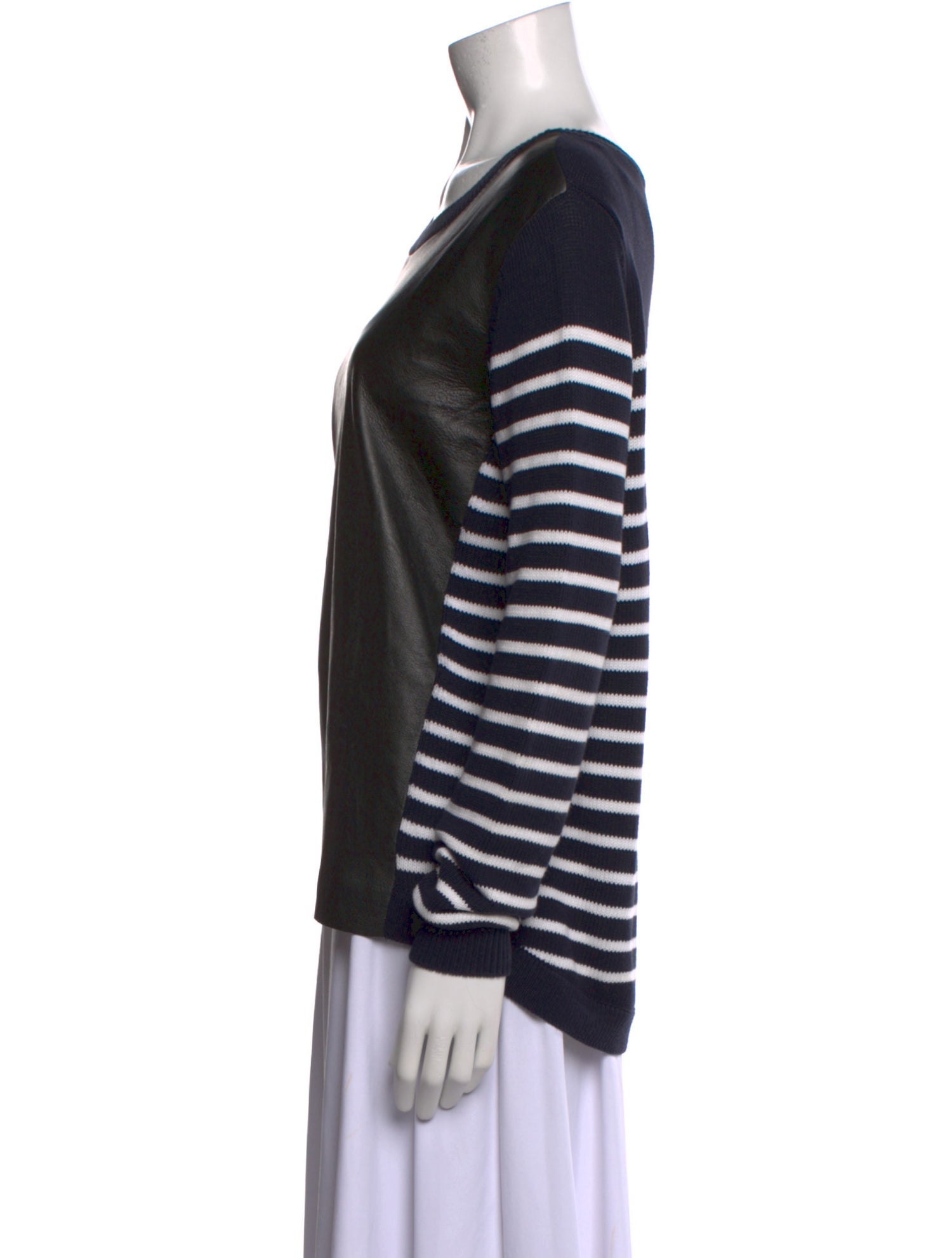 Rebecca Minkoff Striped Scoop Neck Sweater