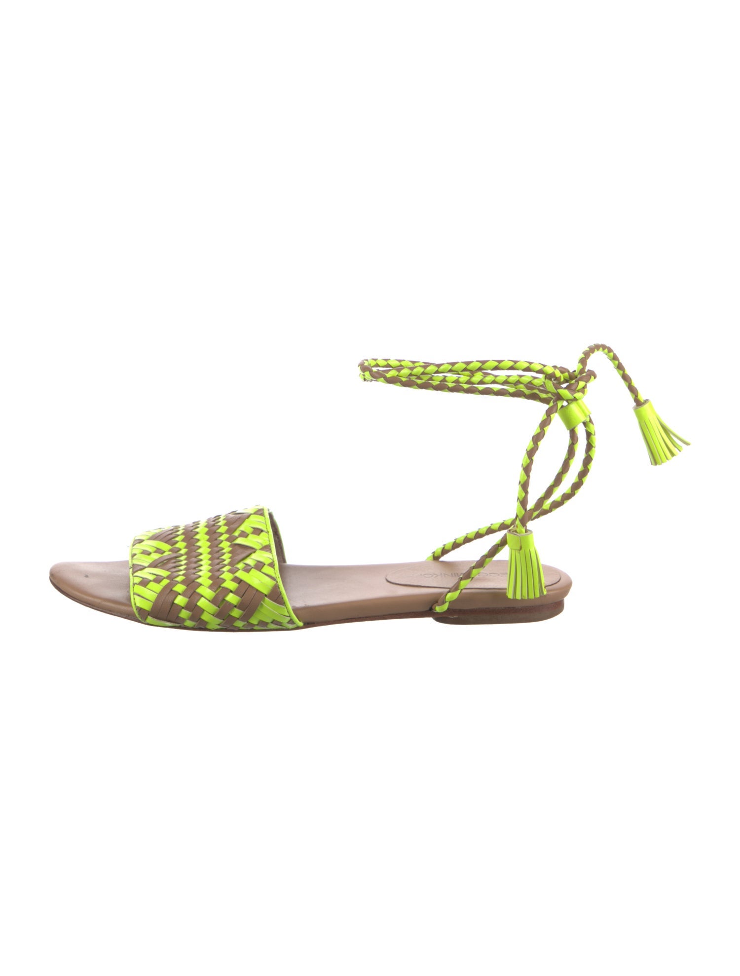 Rebecca Minkoff Leather Colorblock Pattern Sandals
